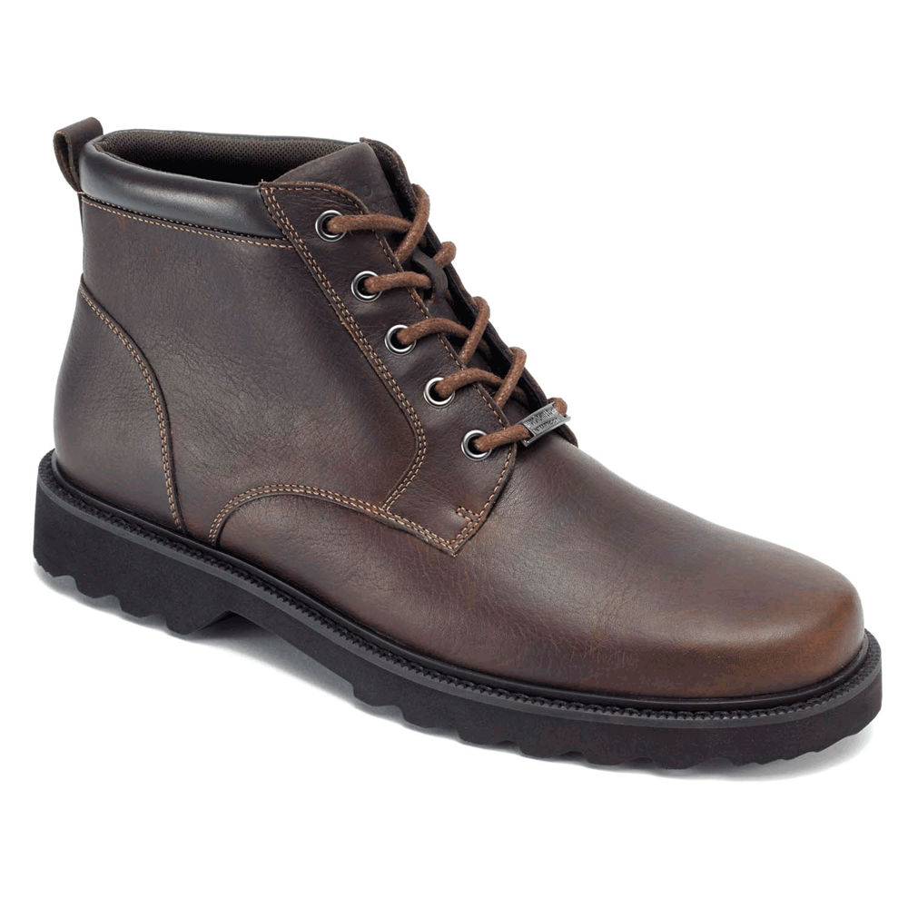 Rockport Boots For Mens Dark Brown - Northfield Waterproof Plain Toe - RS8572413